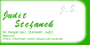 judit stefanek business card